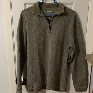 Haggar Olive Zip-Up Sweater